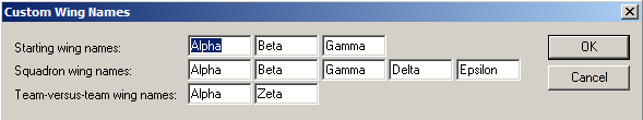 Custom Wing Names